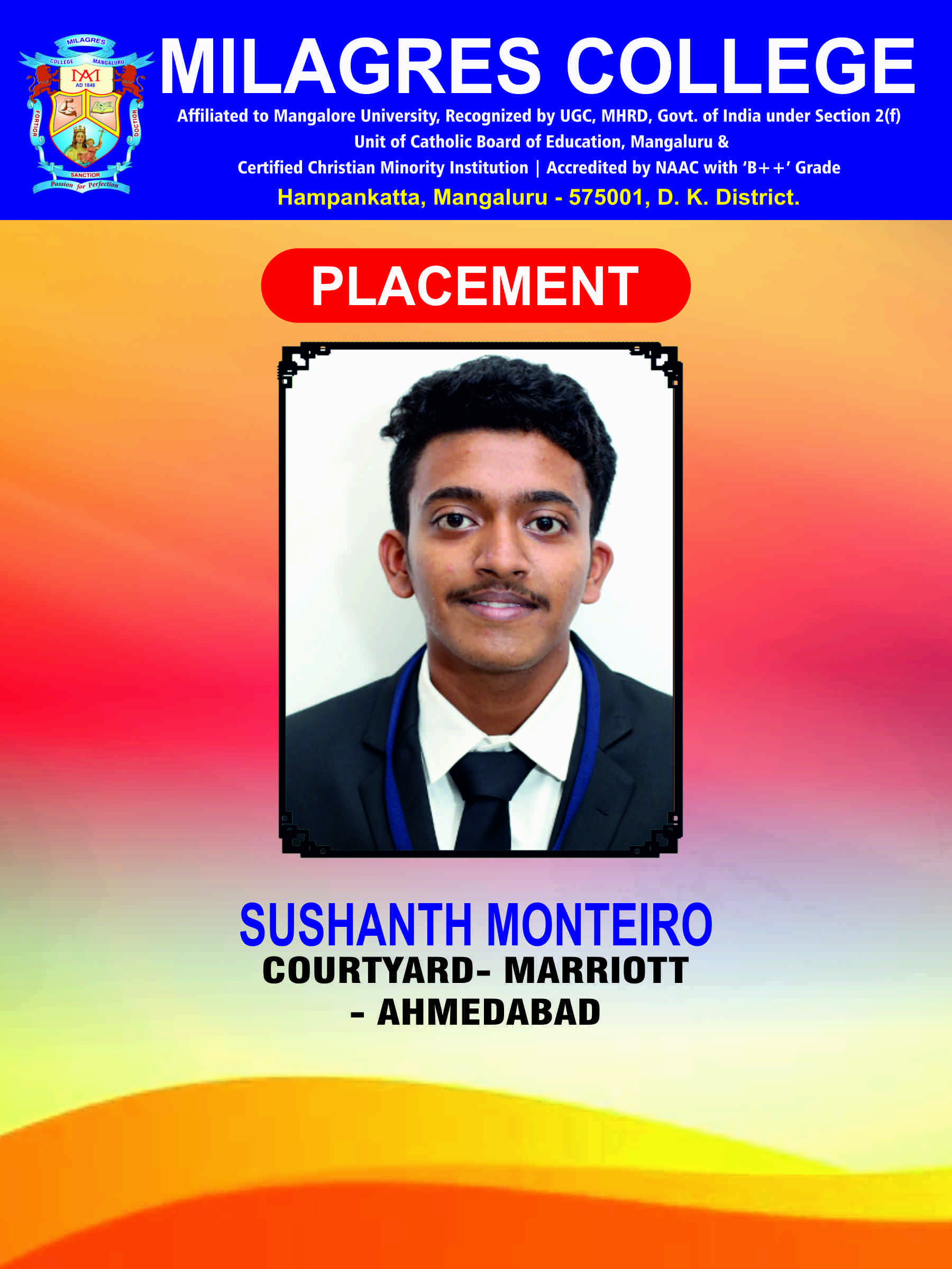 Successfully placed student